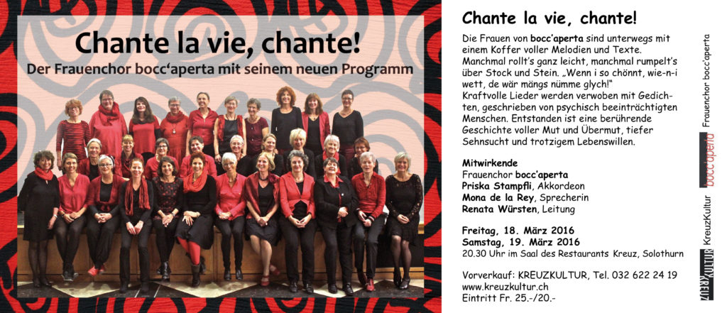 flyer chante la vie