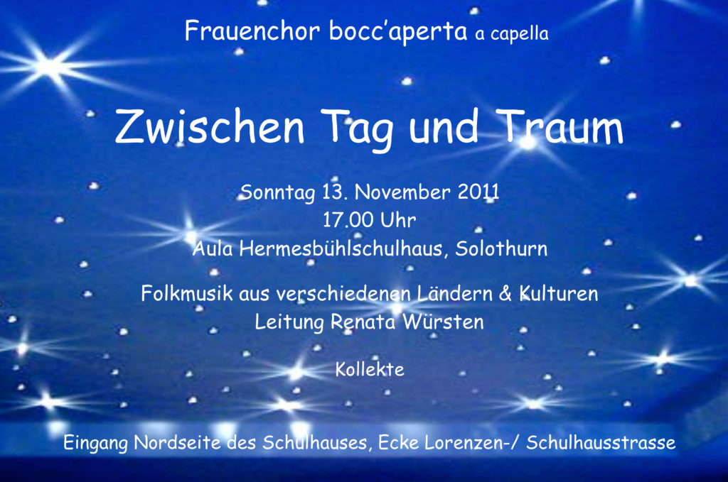 Flyer Zwischen Tag und Traum